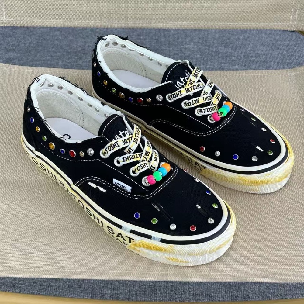 Satoshi Nakamoto x Vans OTW Era 95 Lucky Charms Black Studded Beaded Sneakers